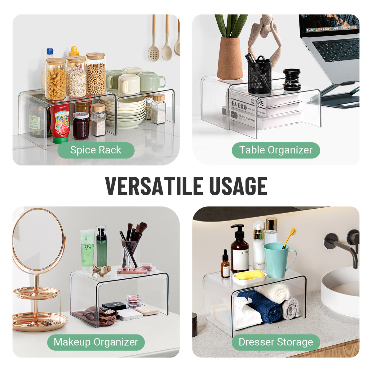Clear Spice Rack Shelves