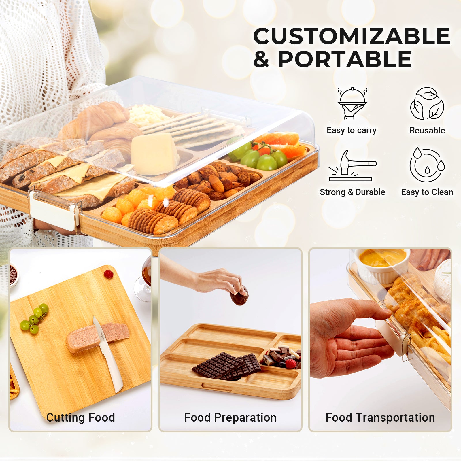 Cheese board with lid