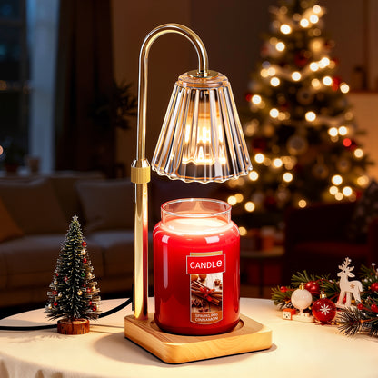 Marycele Candle Warmer Lamp for Yankee Candles, Christmas Birthday Gifts for Mom Women Sister Her, House Warming Gifts, Thanksgiving Decorations for Office Room Home Decor, Clear Wax Warmer with Timer