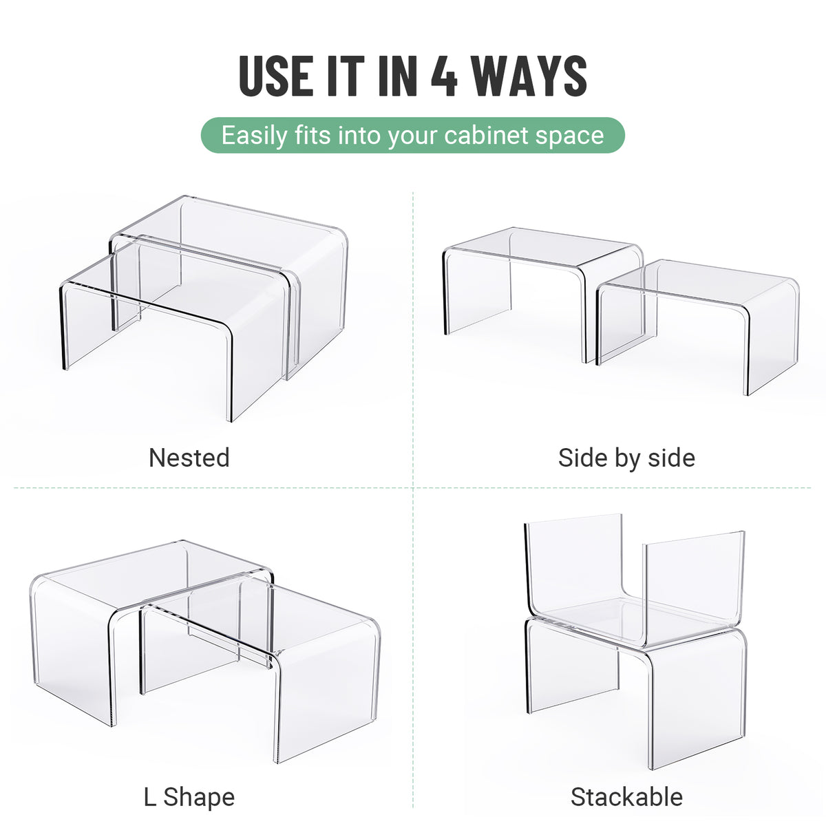 Clear Spice Rack Shelves